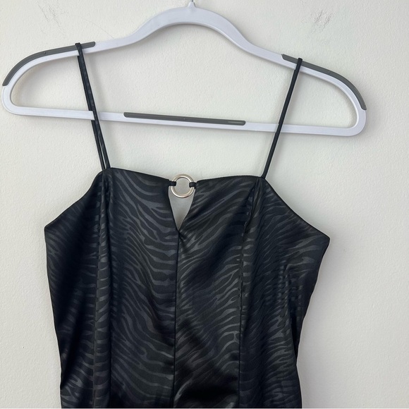 Tempted 90s Vintage Zebra Black Mini Dress - Picture 2 of 6